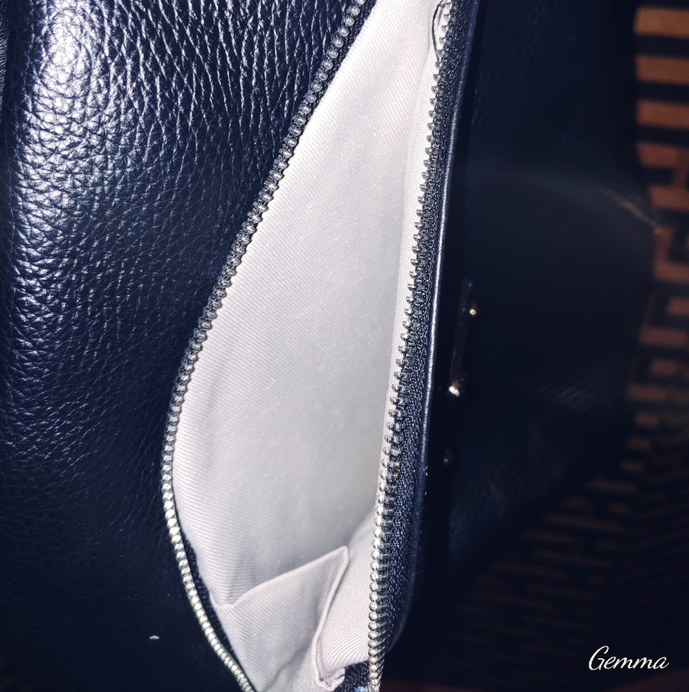 Valentina Italian Black Leather Backpack Handbag - Picture 6 of 11